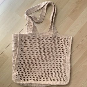 Abercrombie and Fitch Crochet-Style Tote Bag